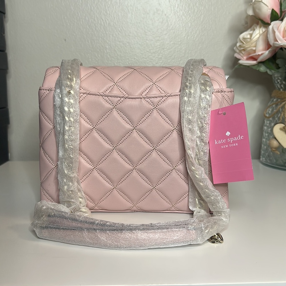 ๐ซ SOLD ๐ซ kate spade Pink Natalia Small Flap Crossbody Shoulder Bag NWT - Picture 11 of 16